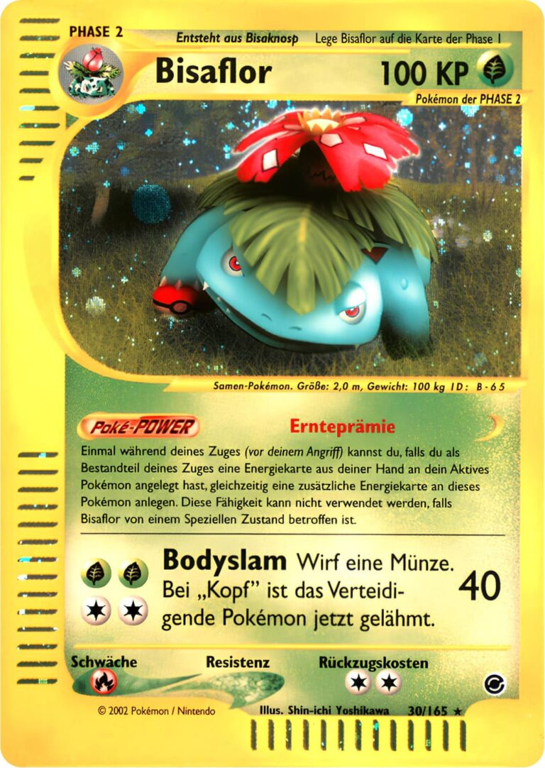 Bisaflor_30-165_Expedition-Basis-Set_Holo-Pokémon-Karte_Deutsch