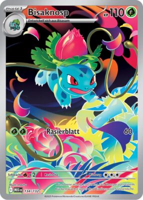Bisaknosp-134-132-Mega-Entwicklung-Illustration-Rare-Pokémon-Karte-Deutsch