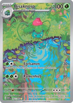 Bisaknosp-167-165-MEW-DE-Pokémon-151-Illustration-Rare-Karte-Karmesin-Purpur-TCG-Sammelkartenspiel-Deutsch