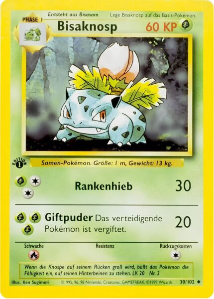 Bisaknosp_30-102_Basis-Set_Grundset_1st-Edition_Pokemon-Karte