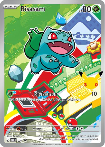 Bisasam-MEP-037-Promo-Pokémon-Karte-30.-Jubiläum-30th-Anniversary-Erste-Partner-Kollektion