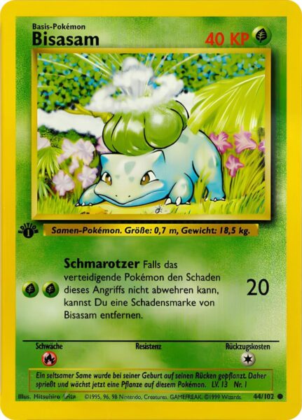 Bisasam_Base-Basis-Set_1st-Edition_44-102_Pokemon-Karte_1999_TCG