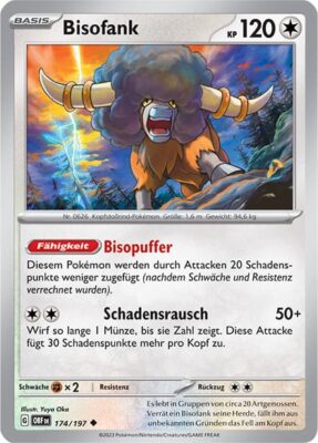 Bisofank_174-197_OBFDE_Obsidianflammen_Obsidian-Flames_Deutsch_Pokémon-Karte