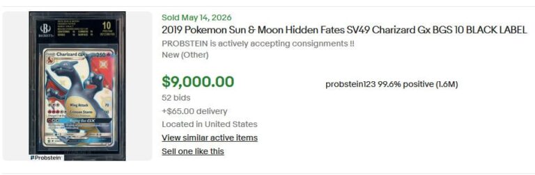 Black-Label-Pokémon-Karten-Rekordpreise-Wert-2026-Charizard-Glurak-GX-SV49-Hidden-Fates-Verborgenes-Schicksal