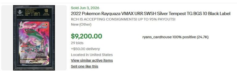 Black-Label-Pokémon-Karten-Rekordpreise-Wert-2026-Rayquaza-VMAX-TG20-Trainer-Gallery-Silver-Tempest
