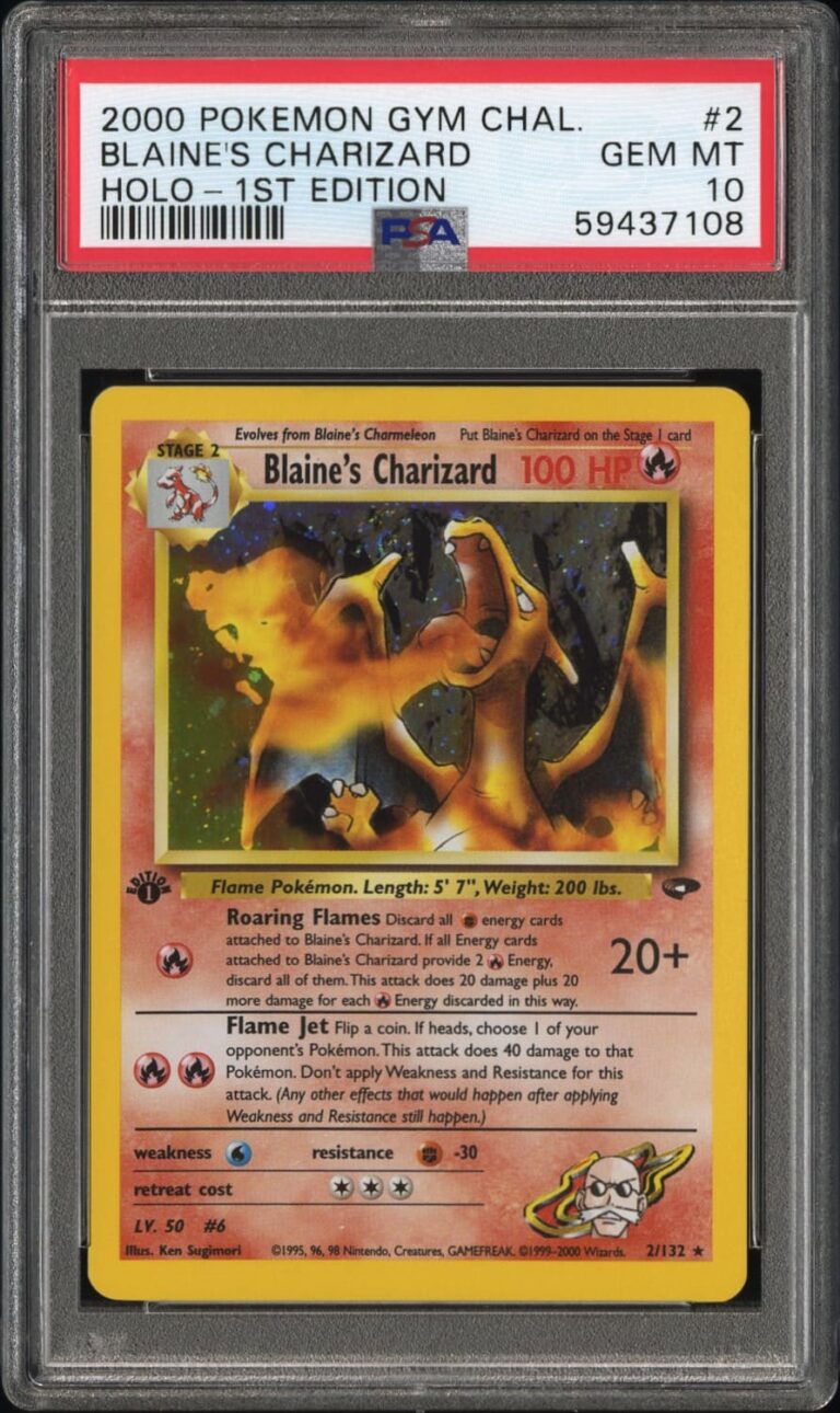 Blaines-Charizard-2-132-Gym-Challenge-Pokémon-Karte-Englisch-PSA-10