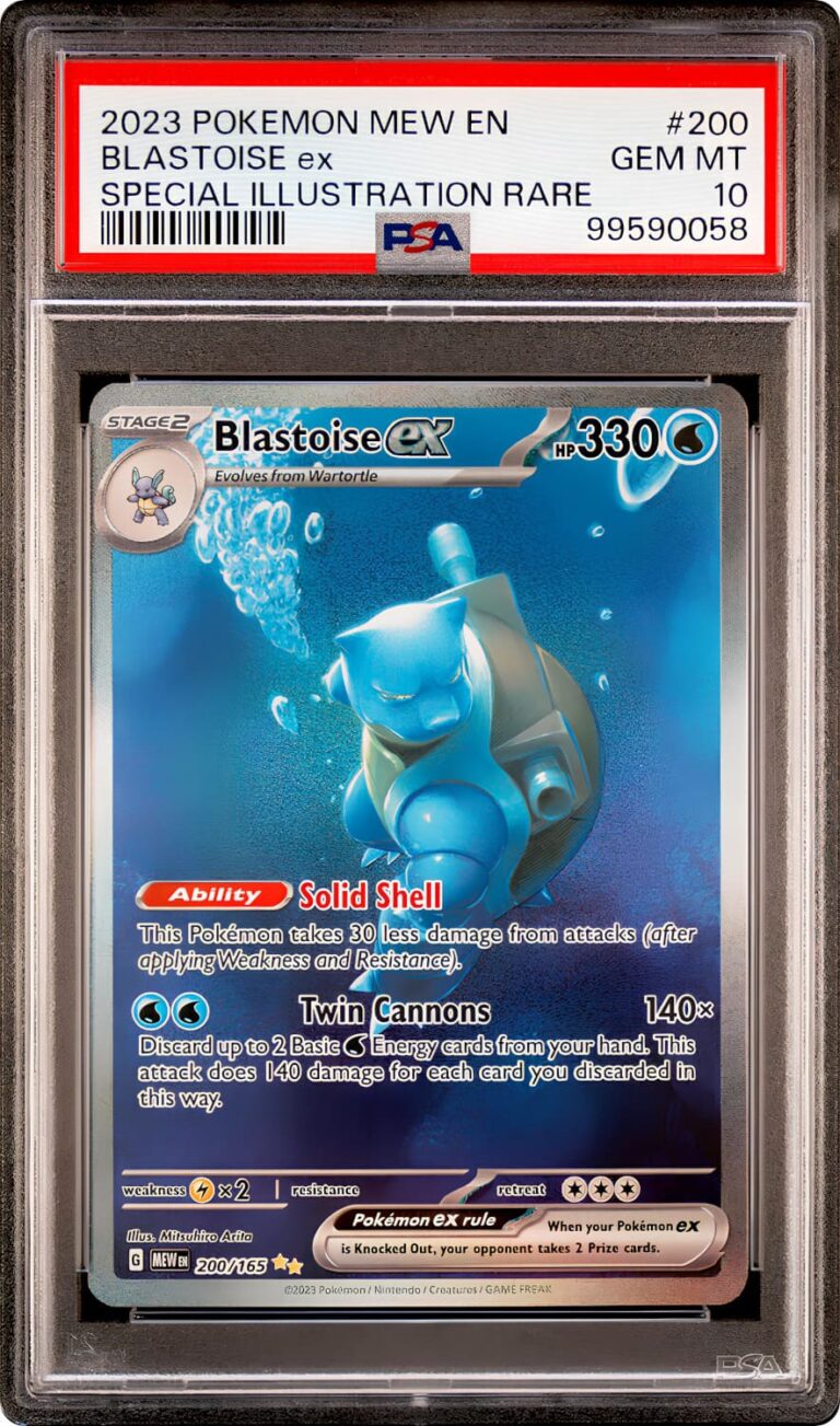 Blastoise-Turtok-ex-200-165-Special-Illustration-Rare-151-Pokémon-Karte-PSA-10-Englisch
