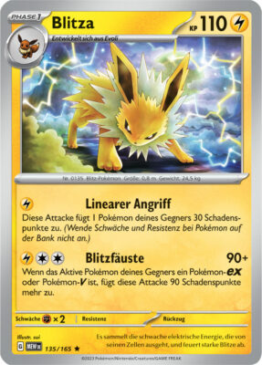 Blitza-135-165-Pokémon-Karmesin-Purpur-151-MEW-DE-Pokémon-Karte-Karten-Deutsch