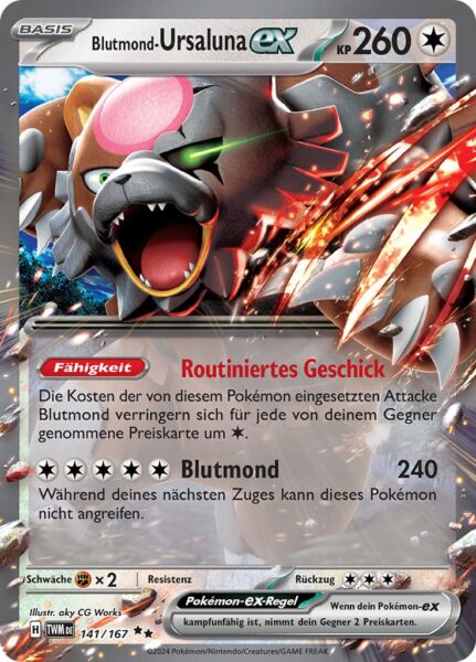 Blutmond-Ursaluna-ex_141-167_TWM-DE_Maskerade-im-Zwielicht_Pokémon-Karte_Deutsch