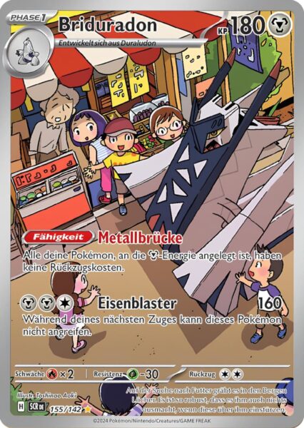 Briduradon_155-142_SCR-DE_Stellarkrone_Illustration-Rare-Pokémon-Karte_Karmesin-Purpur-Deutsch-Sammelkartenspiel