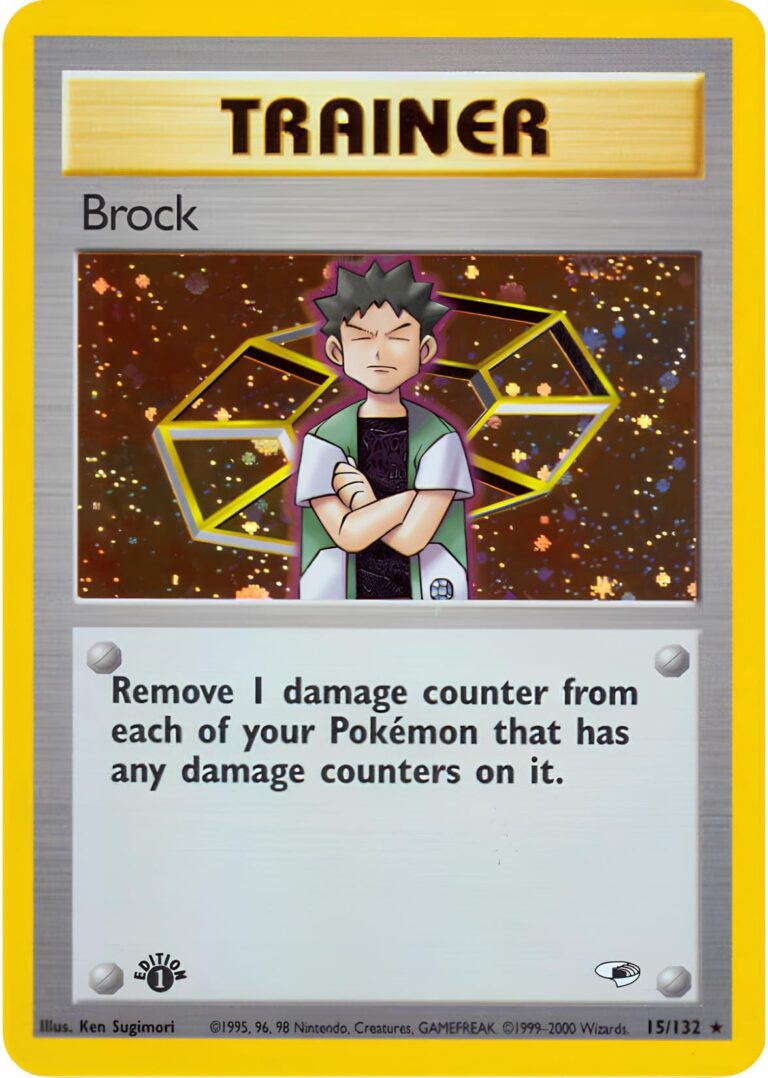Brock-15-132-Gym-Heroes-1st-Edition-Trainer-Pokémon-Karte-Englisch-TCG-Sammelkartenspiel