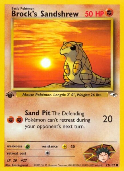 Brocks-Sandshrew-72-132-Gym-Heroes-Pokémon-Karte-Englisch-TCG-Sammelkartenspiel-2000