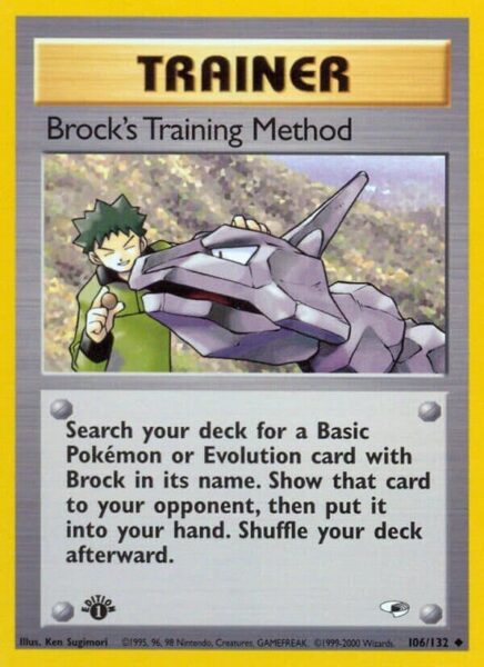 Brocks-Training-Method-106-132-Gym-Heroes-Pokémon-Karte-Englisch-TCG-Sammelkartenspiel-2000