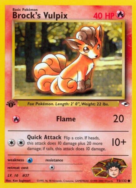 Brocks-Vulpix-73-132-Gym-Heroes-Pokémon-Karte-Englisch-TCG-Sammelkartenspiel-2000