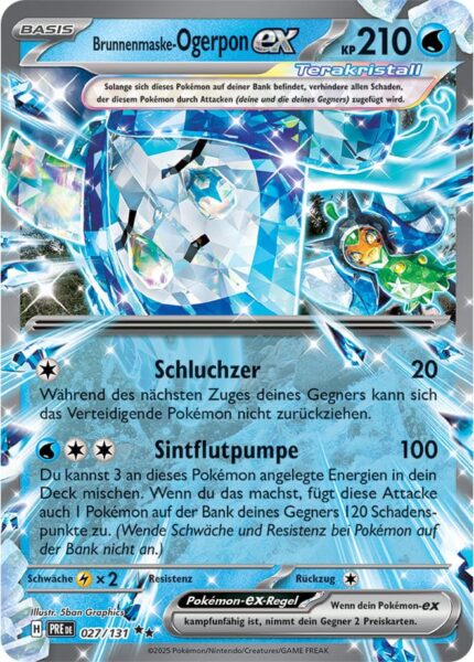 Brunnenmaske-Ogerpon-ex-027-131-Prismatische-Entwicklungen-Pokémon-Karte-Deutsch-Karmesin-Purpur-TCG-Sammelkartenspiel