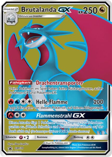 Brutalanda-GX-SM139-Black-Star-Promo-Pokémon-Karte-Majestät-der-Drachen