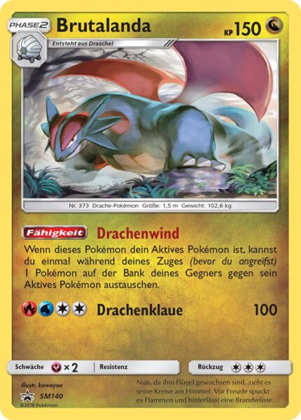 Brutalanda-SM140-Black-Star-Promo-Pokémon-Karte-Majestät-der-Drachen