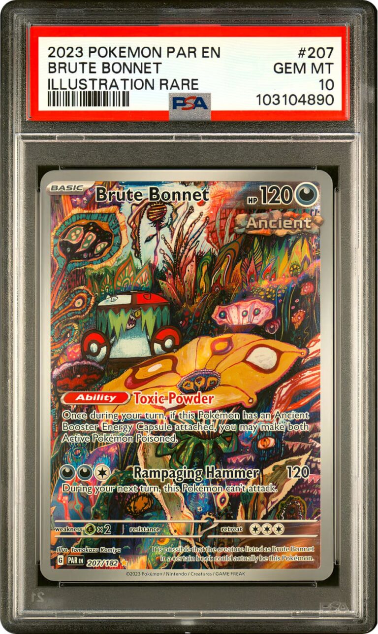 Brute-Bonnet-Wutpilz-207-182-Paradox-Rift-PSA-10-Pokémon-Karte-Englisch