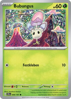 Bubungus-008-191-SSP-DE-Karmesin-Purpur-Stürmische-Funken-Pokémon-Karte-Deutsch-TCG