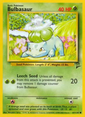Bulbasaur-Bisasam_67-130_Base-Set-2_Pokémon-Karte_Englisch