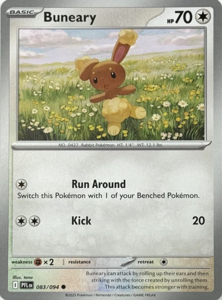 Buneary-083-094-Phantasmal-Flames-Fatale-Flammen-Pokémon-Karte-Englisch