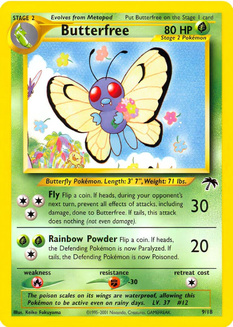 Butterfree-Smettbo-9-18-Southern-Islands-Pokémon-Karte-2001-Englisch
