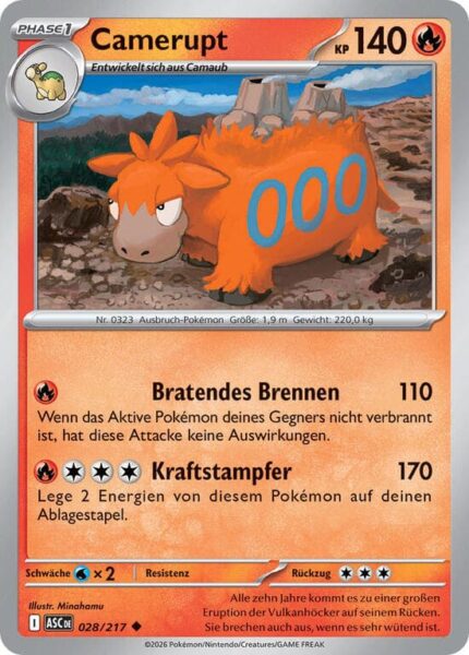 Camerupt-028-217-ASC-Erhabene-Helden-Pokémon-Karte-Deutsch