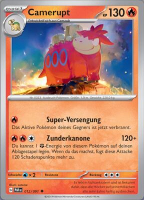 Camerupt_012-091_PAF-DE_Paldeas-Schicksale_Paldean-Fates_Pokémon-Karte_Deutsch