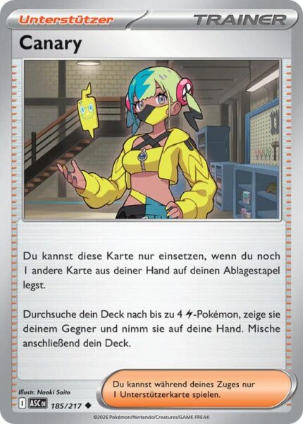 Canary-185-217-ASC-Erhabene-Helden-Pokémon-Karte-Deutsch