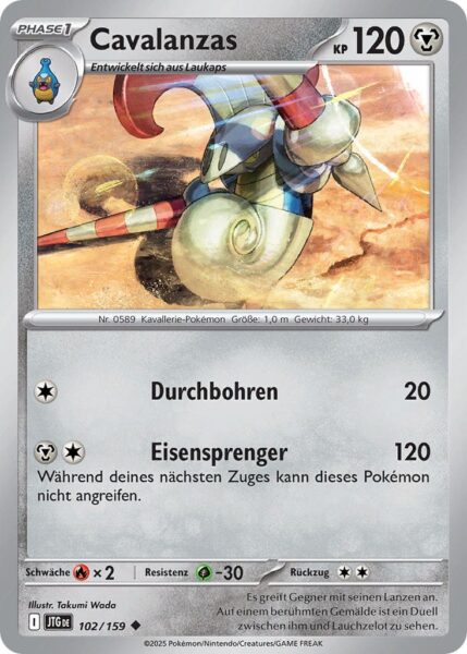 Cavalanzas-JTG-DE-102-159-Karmesin-Purpur-Reisegefährten-Pokémon-Karte-Deutsch