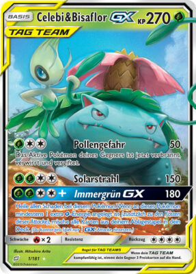 Celebi-Bisaflor-GX-1-181-TAG-TEAM-Teams-sind-Trumpf-Pokémon-Karte