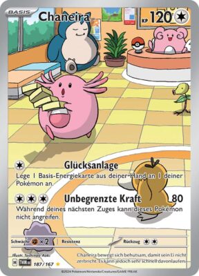 Chaneira_187-167_TWM-DE_Maskerade-im-Zwielicht_Secret-Illustration-Rare_Pokémon-Karte_Deutsch