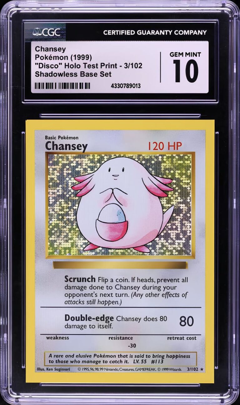 Chansey-Chaneira-3-102-Base-Set-Disco-Holo-Test-Print-CGC-10