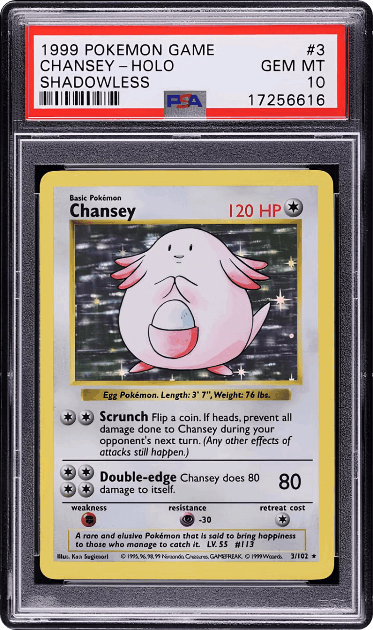 Chansey-Chaneira-3-102-Base-Set-Shadowless-Pokémon-Karte-PSA-10