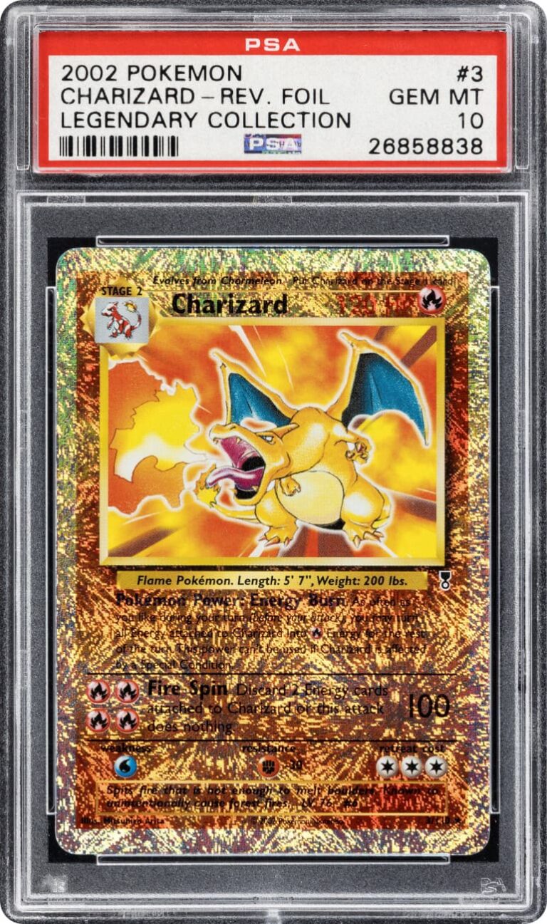 Charizard-3-110-Legendary-Collection-Reverse-Holo-Pokemon-Karte-PSA-10-neu