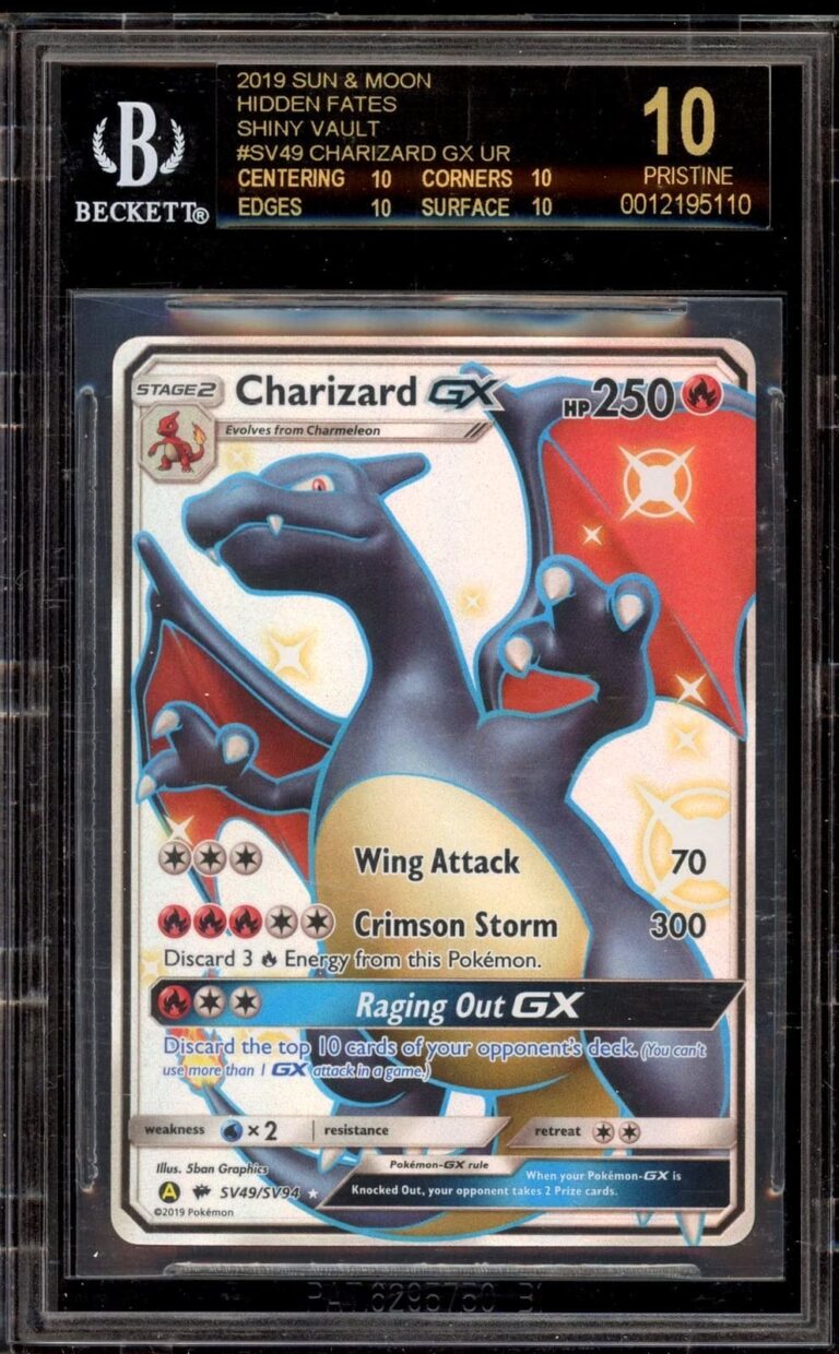 Charizard-GX-SV49-Hidden-Fates-Pokémon-Karte-Englisch-BGS-10-Black-Label