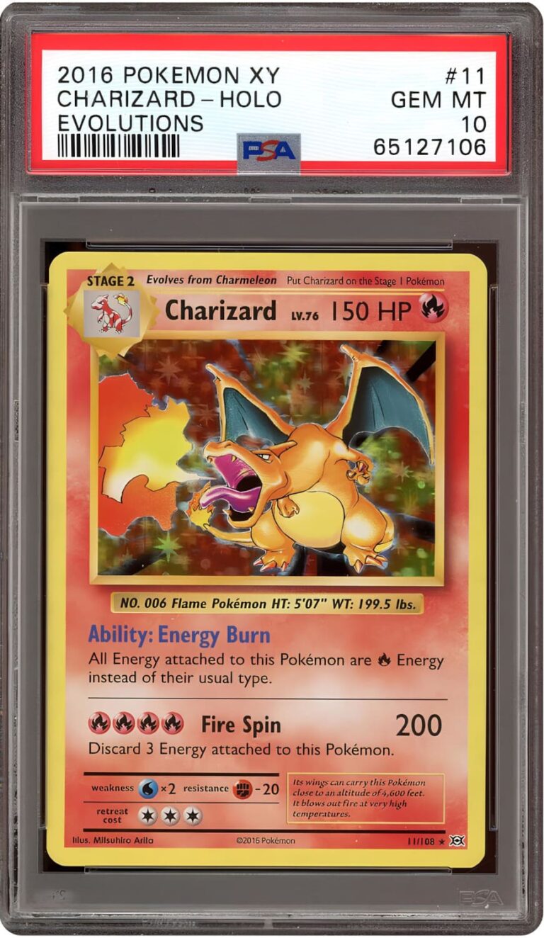 Charizard-Glurak-11-108-XY-Evolutions-Holo-Pokémon-Karte-2016-PSA-10-TCG