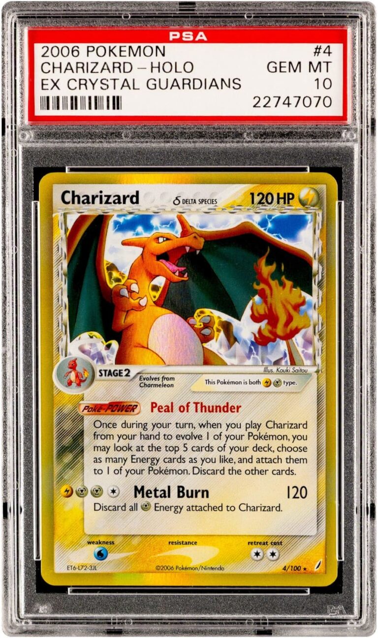 Charizard-Glurak-4-100-EX-Crystal-Guardians-Pokémon-Karte-PSA-10-Englisch-2006