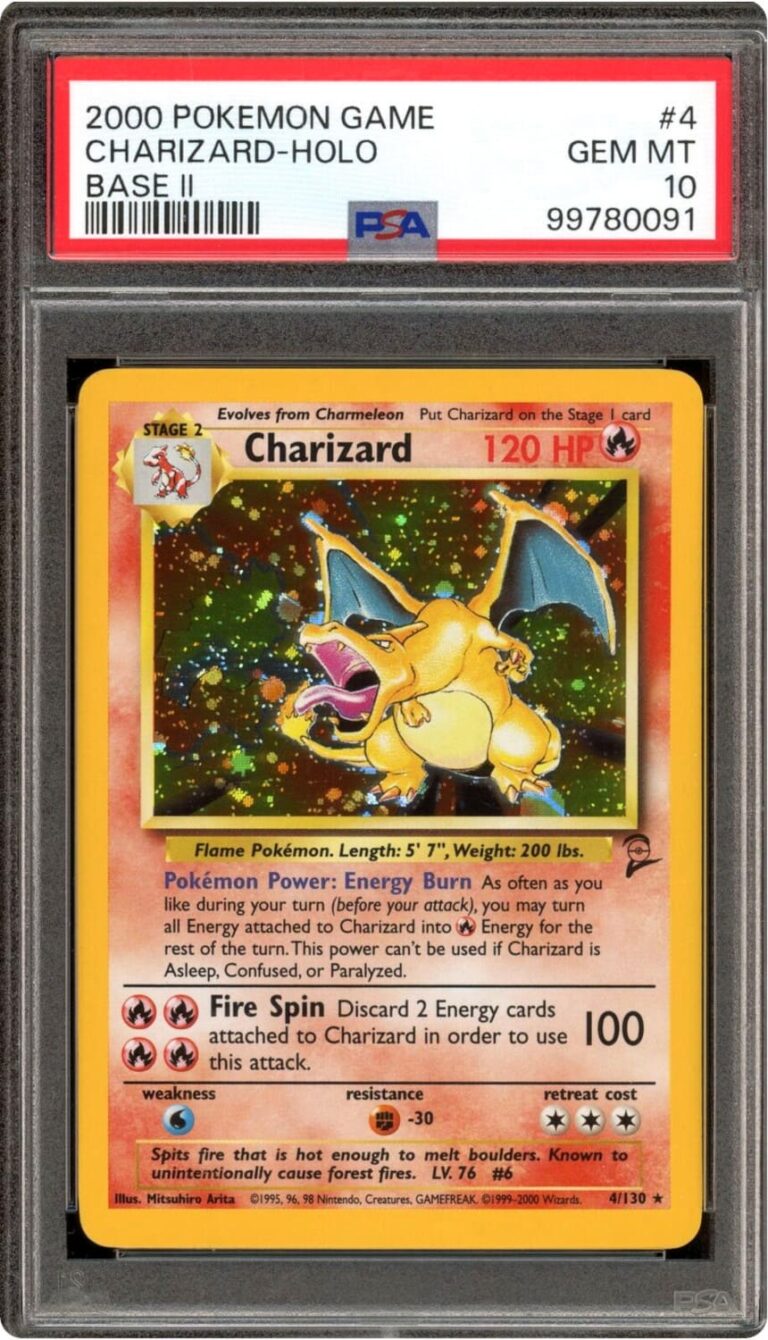 Charizard-Glurak-4-130-Base-Set-2-Pokémon-Karte-Englisch-PSA-10