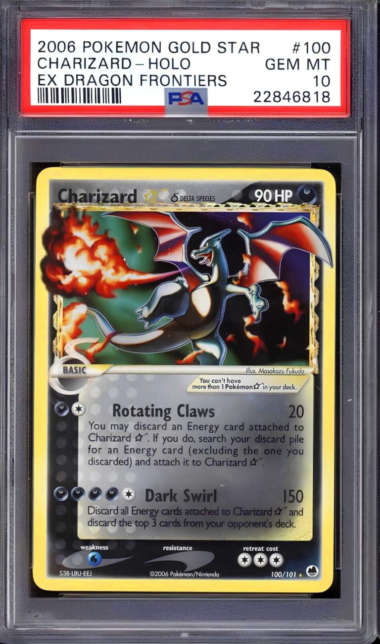 Charizard-Glurak-Gold-Star-Shiny_100-101_EX-Dragon-Frontiers_Pokémon-Karte_PSA-10
