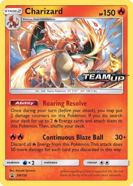 Charizard-Glurak-SM158-Team-Up-Prerelease-Promo-Pokémon-Karte-Englisch