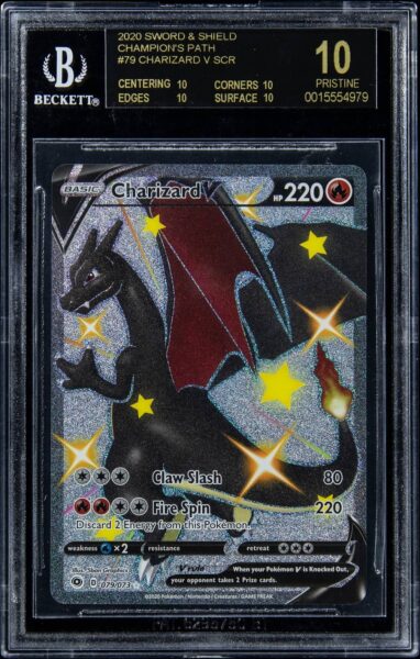 Charizard-Glurak-V-079-073-Champions-Path-Secret-Rare-Pokémon-Karte-BGS-10-Black-Label