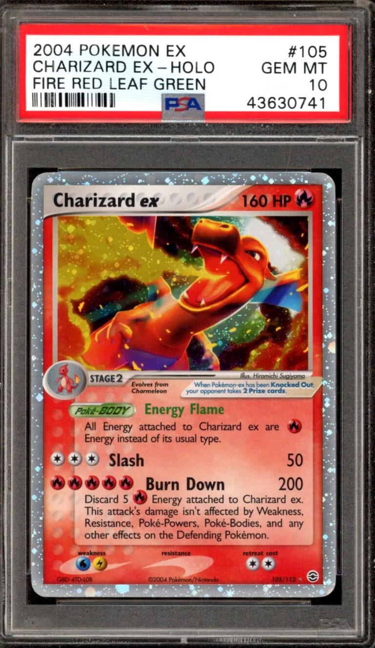 Charizard-Glurak-ex-105-112-EX-Fire-Red-Leaf-Green-Pokémon-Karte-Englisch-PSA-10