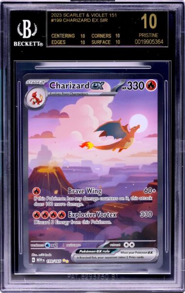 Charizard-Glurak-ex-199-165-Scarlet-Violet-151-Pokémon-Karte-Englisch-BGS-10-Black-Label