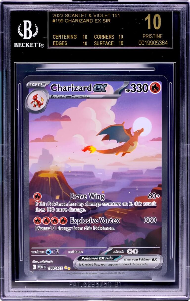 Charizard-Glurak-ex-199-165-Scarlet-Violet-151-Pokémon-Karte-Englisch-BGS-10-Black-Label
