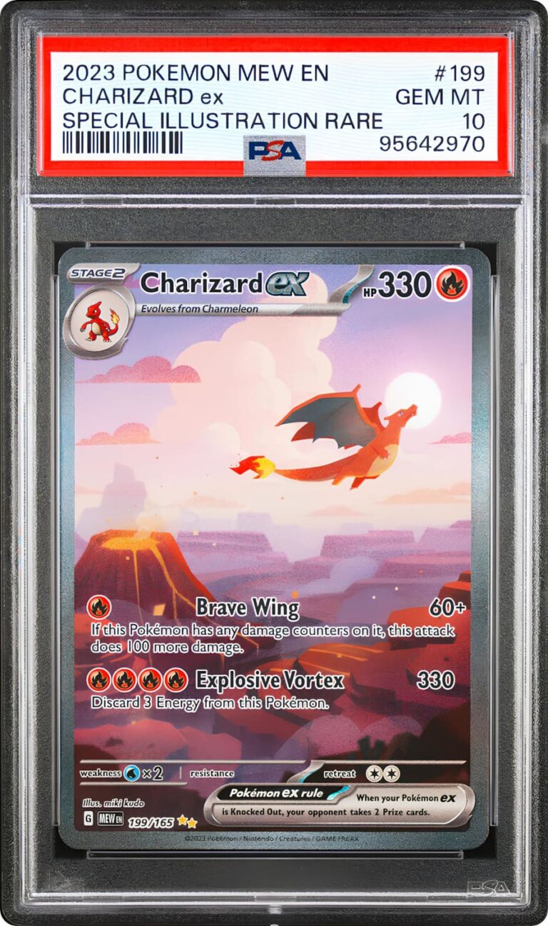 Charizard-Glurak-ex-199-165-Special-Illustration-Rare-151-Pokémon-Karte-PSA-10-Englisch-2023