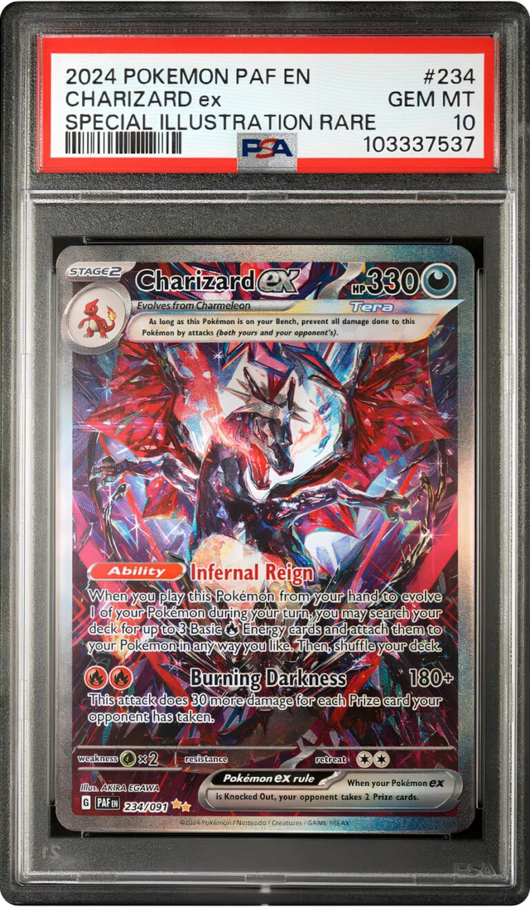 Charizard-Glurak-ex-234-091-Paldean-Fates-PSA-10-Pokémon-Karte-Englisch