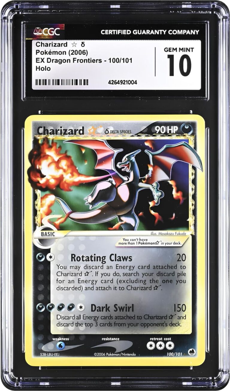 Charizard-Goldstar-100-101-EX-Dragon-Frontiers-Pokémon-Karte-Japan-TCG-Sammelkartenspiel-CGC-10