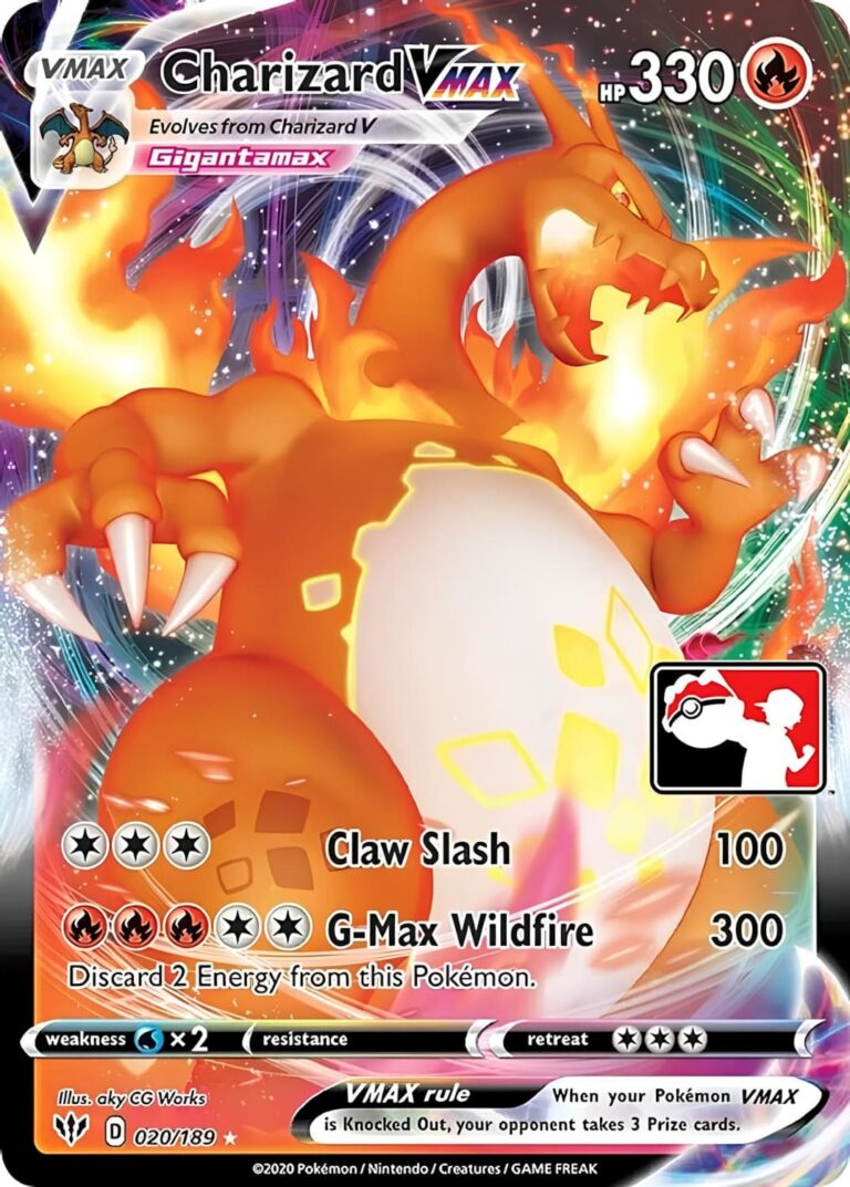 Charizard-VMAX-020-189-Darkness-Ablaze-Flammende-Finsternis-Prize-Pack-Pokémon-Karte-Englisch