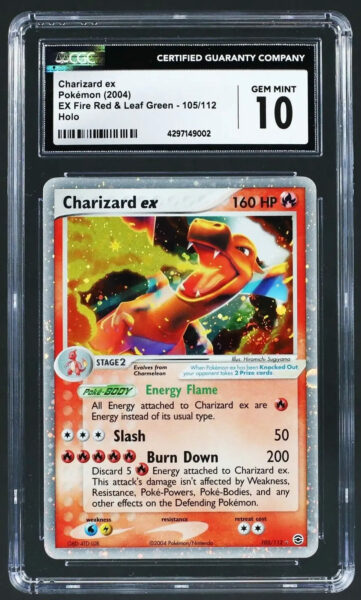 Charizard-ex_105-112_EX-Fire-Red-Leaf-Green_Pokémon-Karte_CGC-10